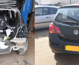 Learner driver accident repair vauxhall corsa