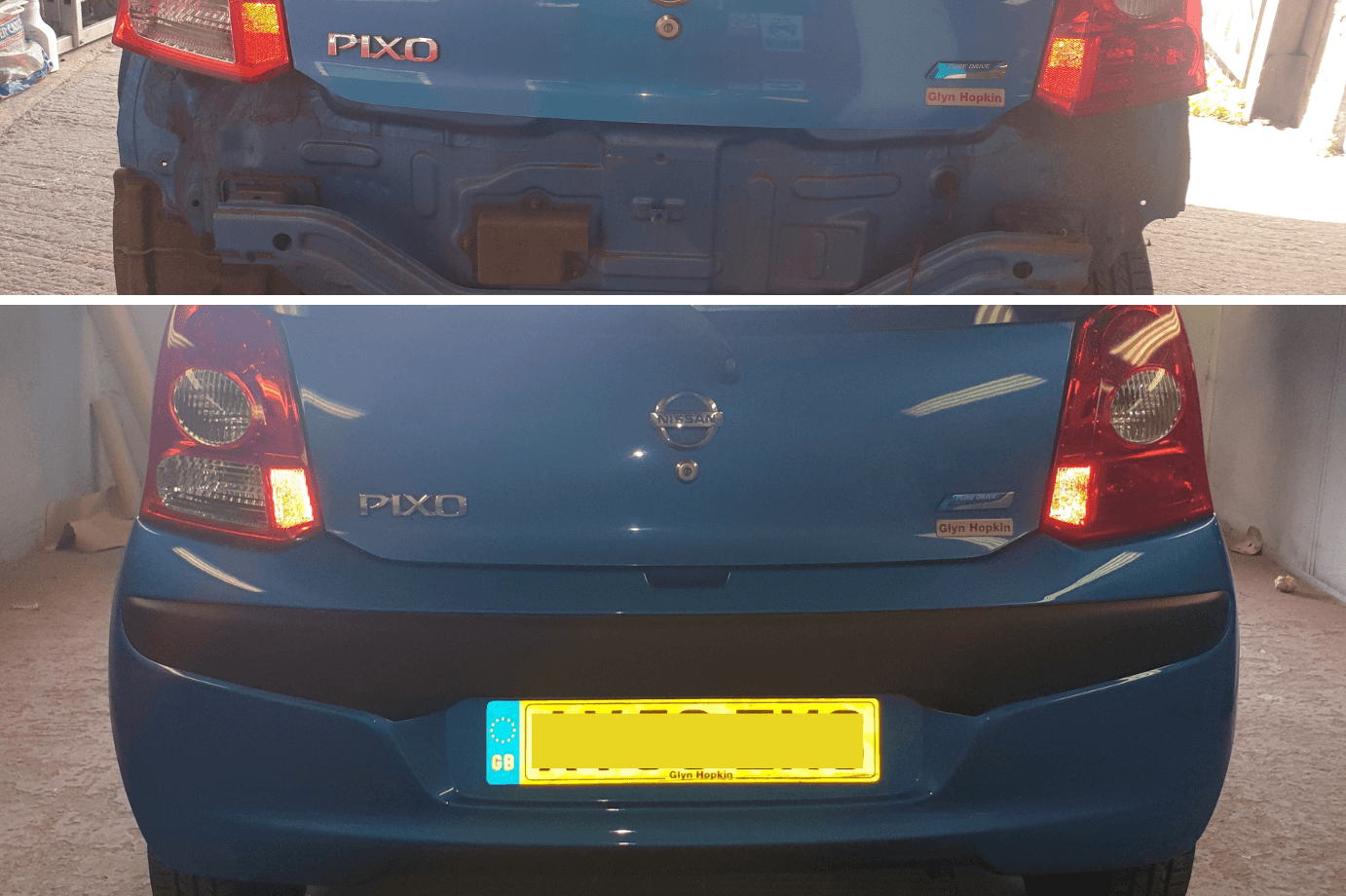 Bumper repair Nissan Pixo