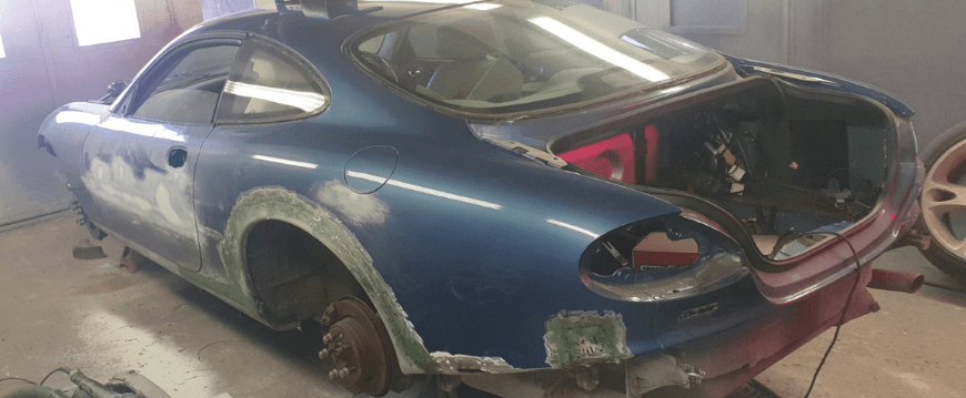 Jaguar Car Body Repairs - Nearside Before